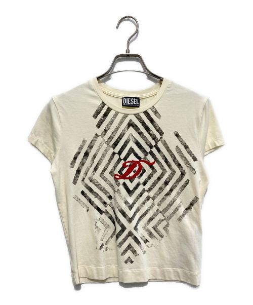 DIESEL（ディーゼル）DIESEL (ディーゼル) T-UNCUTIEプリントTシャツ アイボリー サイズ:SIZE Mの古着・服飾アイテム
