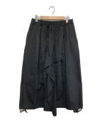 BED J.W. FORDベッドフォード）の古着「Cotton Canvas Skirt」｜ブラック