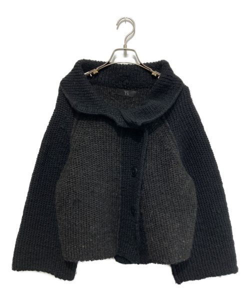 Y's（ワイズ）Y's (ワイズ) 切替ニットジャケット ブラック サイズ:SIZE 2の古着・服飾アイテム
