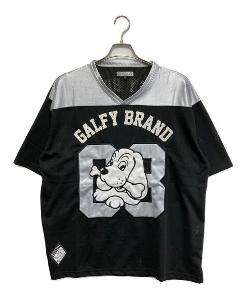 GALFY（ガルフィー）GALFY (ガルフィー) ゲームシャツ シルバー×ブラック サイズ:SIZE XLの古着・服飾アイテム