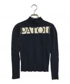patouパトゥ）の古着「Patou logo jumper in cashmere and wool」｜ネイビー