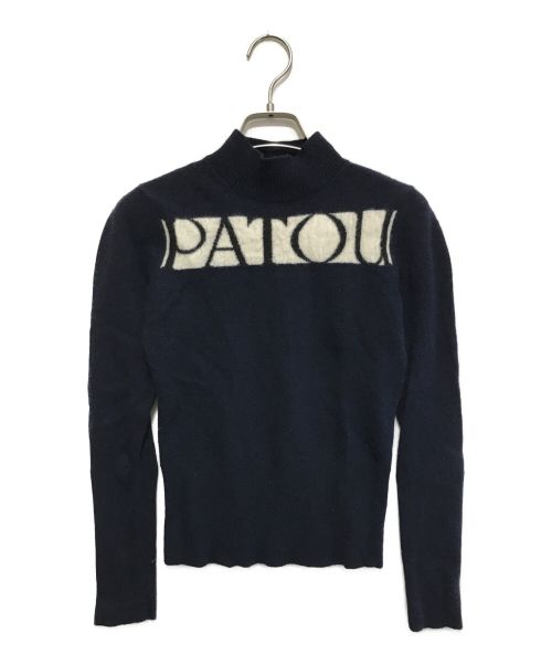 patou（パトゥ）patou (パトゥ) Patou logo jumper in cashmere and wool ネイビー サイズ:S SIZEの古着・服飾アイテム