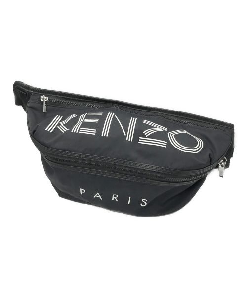 KENZO（ケンゾー）KENZO (ケンゾー) ロゴボディバッグ ホワイト×ブラックの古着・服飾アイテム