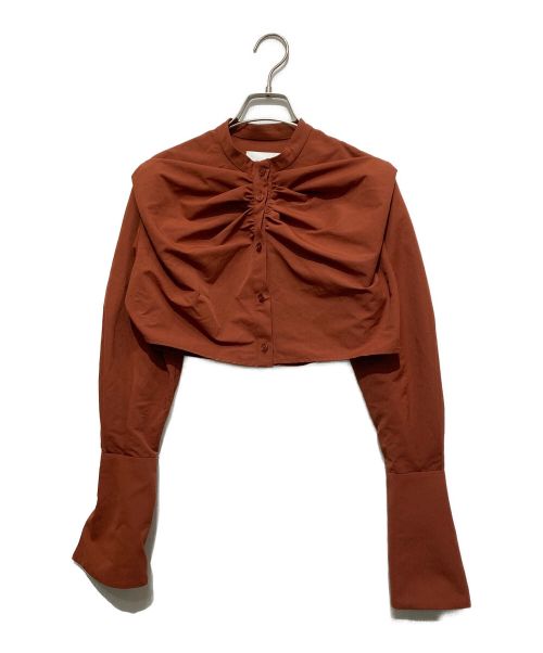 Ameri（アメリ）Ameri (アメリ) CROPPED BIG RIBBON SHIRT ブラウン サイズ:SIZE FREEの古着・服飾アイテム