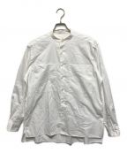 UNFILアンフィル）の古着「ウォッシュドコットンツイルバンドカラーシャツ」｜ホワイト