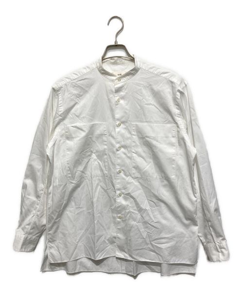 UNFIL（アンフィル）UNFIL (アンフィル) ウォッシュドコットンツイルバンドカラーシャツ ホワイト サイズ:SIZE 3の古着・服飾アイテム