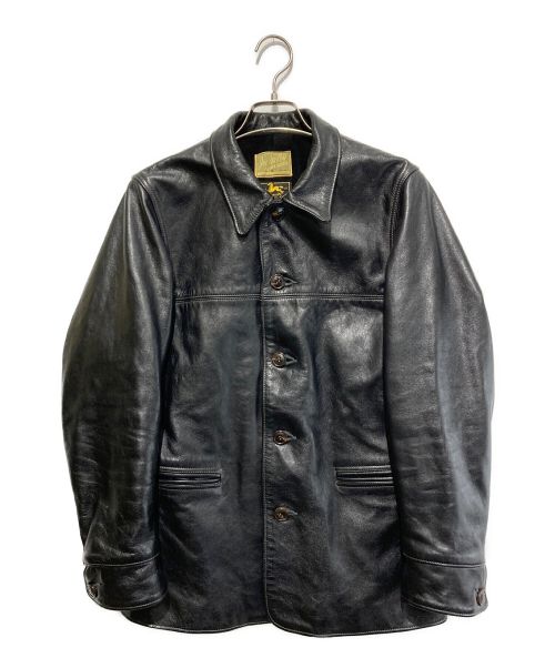 Joe McCOY（ジョーマッコイ）Joe McCOY (ジョーマッコイ) ホースハイドレザーカーコート ブラック サイズ:SIZE 40の古着・服飾アイテム