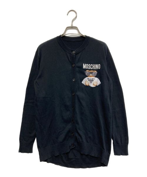 MOSCHINO（モスキーノ）MOSCHINO (モスキーノ) ベア刺繍カーディガン ブラック サイズ:SIZE 36の古着・服飾アイテム