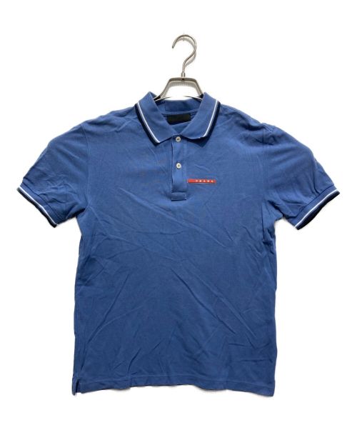PRADA（プラダ）PRADA (プラダ) ポロシャツ ブルー サイズ:Mの古着・服飾アイテム