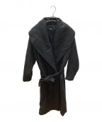 ZARAザラ）の古着「MANTECO ワイドカラー ウール ロングコート」｜ブラック