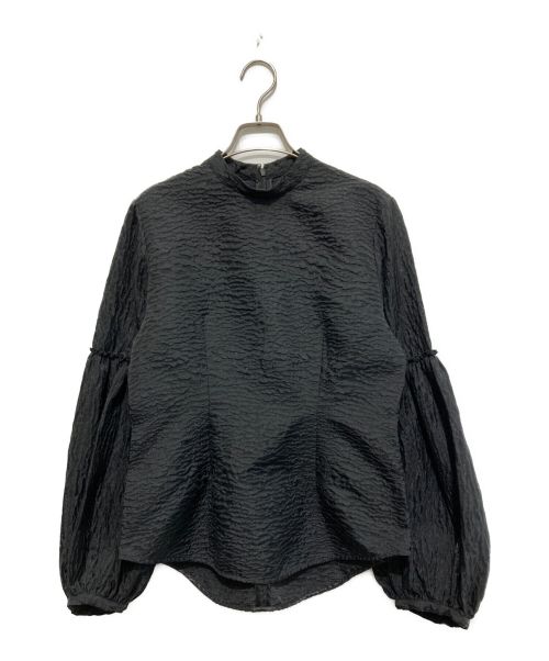 LE CIEL BLEU（ルシェルブルー）LE CIEL BLEU (ルシェルブルー) Zebra Jacquard Blouse ブラック サイズ:SIZE 36の古着・服飾アイテム