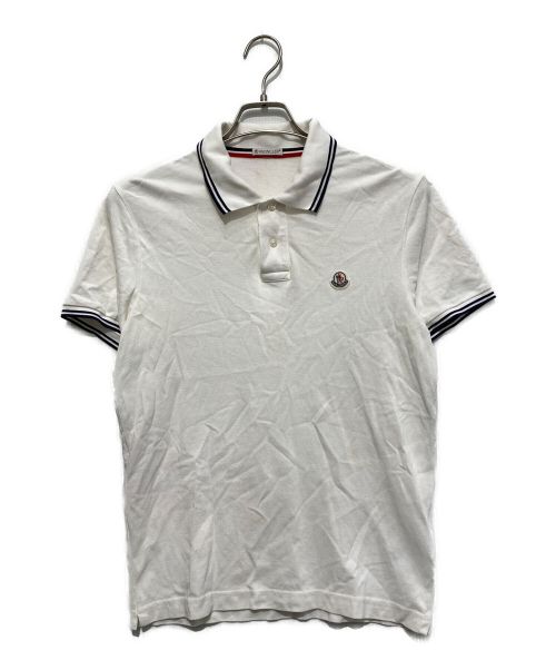 MONCLER（モンクレール）MONCLER (モンクレール) ポロシャツ ホワイト サイズ:Sの古着・服飾アイテム
