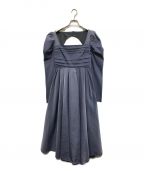 LE CIEL BLEUルシェルブルー）の古着「Textured Empire Dress」｜ブルー