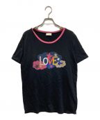 Saint Laurent Parisサンローランパリ）の古着「LOVE Tシャツ」｜ブラック×ピンク