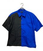 s'yteサイト）の古着「バイカラーシャツ」｜ブラック×ブルー