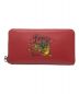 KENZO（ケンゾー）の古着「Jumping Tiger Leather Continental Wallet」｜レッド
