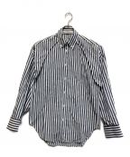 LE CIEL BLEUルシェルブルー）の古着「Convertible Stripe Shirt」｜ホワイト×ブルー