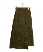 LE CIEL BLEUルシェルブルー）の古着「Pintuck Design Skirt」｜ブラウン
