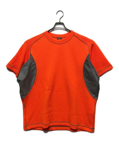 kolor/BEACON（カラービーコン）kolor/BEACON (カラービーコン) 22ss半袖カットソー ニット 切替 オレンジ サイズ:SIZE 3の古着・服飾アイテム