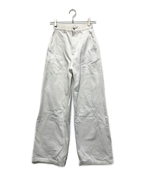LE CIEL BLEU（ルシェルブルー）LE CIEL BLEU (ルシェルブルー) Wide Leg Denim Pants ホワイト サイズ:34の古着・服飾アイテム