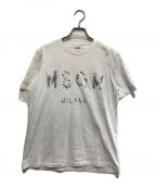 MSGMエムエスジーエム）の古着「筆描き ロゴプリント コットン Tシャツ 日本限定モデル」｜ホワイト