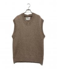 MHL (エムエイチエル) ウールニットベスト ベージュ サイズ:L