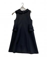 TO BE CHIC (トゥービーシック) ソフトダンボール ジレ フーディベスト ブラック サイズ:42