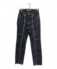 JOHN LAWRENCE SULLIVAN (ジョン ローレンス サリバン) ブリーチデニムジップパンツ ブラック サイズ:44