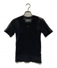 JOHN MASON SMITH (ジョンメイソンスミス) 25SS SHORT SLEEVE WITH TANK LAYERED PULLOVER ブラック サイズ:36
