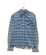 RRL (ダブルアールエル) BANDANA CALIO WESTERN SHIRT ブルー サイズ:XS