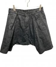 COMME des GARCONS HOMME PLUS (コムデギャルソンオムプリュス) スカルサルエルショートパンツ ブラック サイズ:S