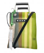 MARNI (マルニ) ストライプミニショルダーバッグ グリーン