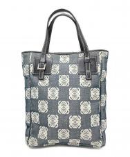 LOEWE (ロエベ) アナグラム 総柄ハンドバッグ グレー