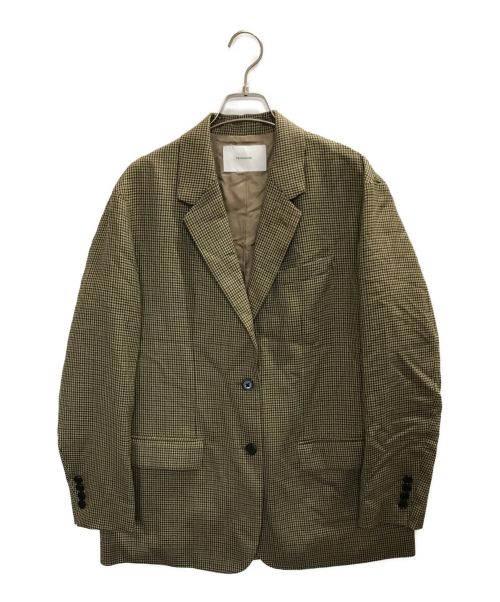 FRAMeWORK（フレームワーク）FRAMeWORK (フレームワーク) ハウンドトゥーステーラードジャケット ブラウン サイズ:38の古着・服飾アイテム