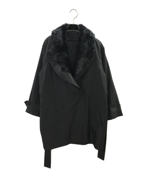 Yves Saint Laurent（イヴサンローラン）Yves Saint Laurent (イヴサンローラン) ライナー付コート ブラック サイズ:36の古着・服飾アイテム