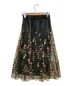 LUMINOSO COMMECA (ルミノーゾコムサ) フラワーモチーフ刺繍マーメイドスカート ブラック サイズ:7：6800円