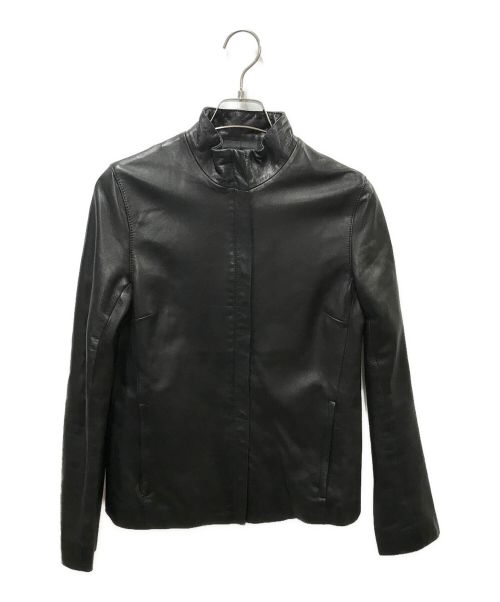DKNY（ダナキャランニューヨーク）DKNY (ダナキャランニューヨーク) ラムレザージャケット ブラック サイズ:４の古着・服飾アイテム