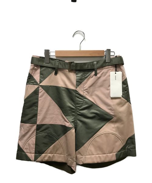 sacai（サカイ）sacai (サカイ) Docking Short Pants ピンク×カーキ サイズ:3 未使用品の古着・服飾アイテム