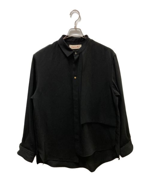 CULLNI（クルニ）CULLNI (クルニ) アシンメトリーラペルシャツ ブラック サイズ:2の古着・服飾アイテム