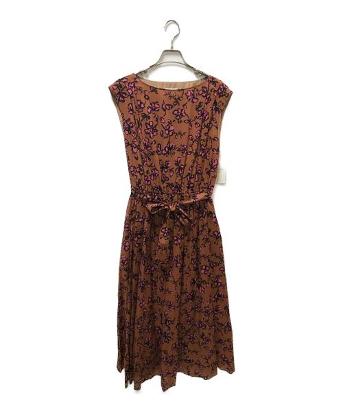 BALLSEY（ボールジィ）BALLSEY (ボールジィ) 花柄ノースリーブワンピース ブラウン サイズ:40 未使用品の古着・服飾アイテム