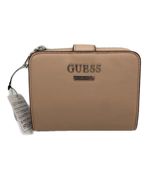 GUESS（ゲス）GUESS (ゲス) ラウンドファスナー財布 ピンクの古着・服飾アイテム