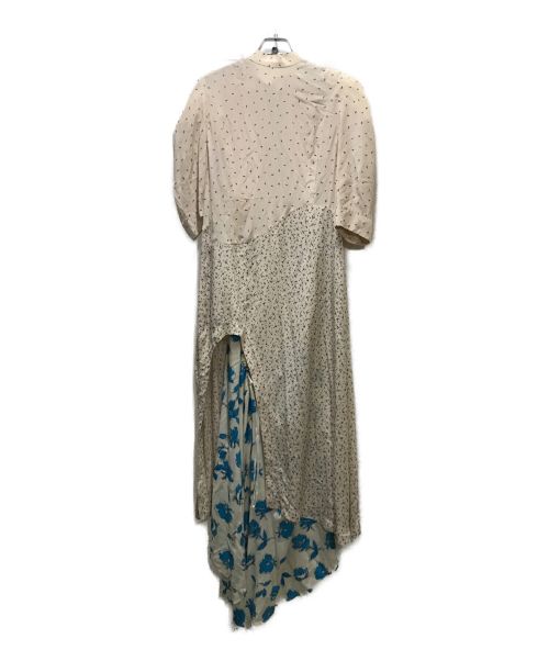 TOGA PULLA（トーガ プルラ）TOGA PULLA (トーガ プルラ) Rayon Print Dress ベージュ×ブルー サイズ:36の古着・服飾アイテム
