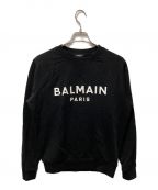 BALMAINバルマン）の古着「ロゴ スウェットシャツ」｜ブラック