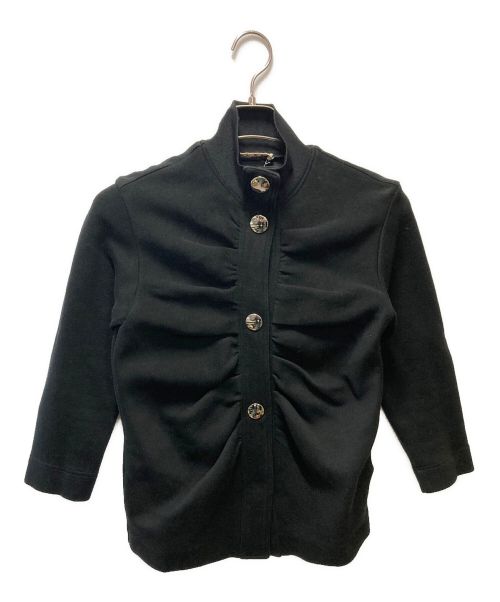 MARNI（マルニ）MARNI (マルニ) フロントギャザーメタルボタンジャケット ブラック サイズ:38の古着・服飾アイテム