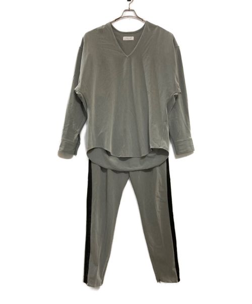 rin（リン）rin (リン) Hockey Dolman Shirts ＆ Line Slims Pants グレー サイズ:XLの古着・服飾アイテム
