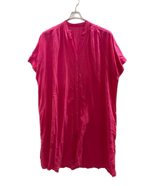 Whim Gazette（ウィムガゼット）Whim Gazette (ウィムガゼット) リラックスシャツワンピース ピンク サイズ:Ｍの古着・服飾アイテム
