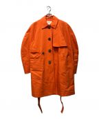 ENFOLDエンフォルド）の古着「SOUTIEN-COLLAR TRENCH COAT」｜オレンジ