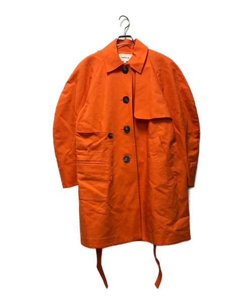 ENFOLD（エンフォルド）ENFOLD (エンフォルド) SOUTIEN-COLLAR TRENCH COAT オレンジ サイズ:36の古着・服飾アイテム