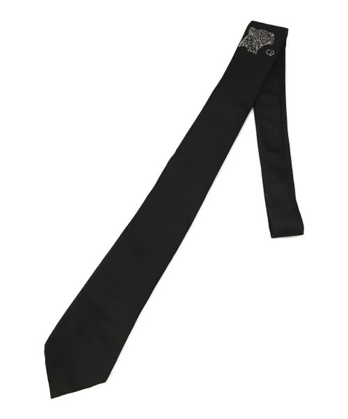Christian Dior（クリスチャン ディオール）Christian Dior (クリスチャン ディオール) シャガー刺繍ナロータイ ブラック サイズ:表記無しの古着・服飾アイテム