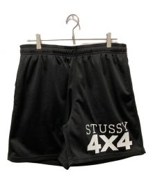 stussy（ステューシー）の古着「4×4メッシュハーフパンツ」｜ブラック